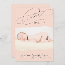 Anúncio de Nascimento do Quadro de Papel Torno por