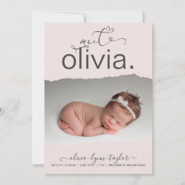 Anúncio de Nascimento do Quadro de Papel Torno por