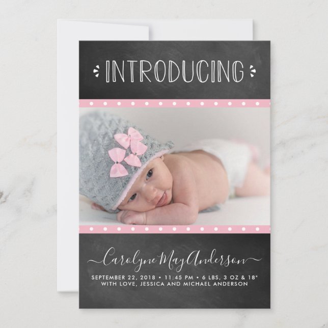 Anúncio de Nascimento do Quadro Moderno (Frente)