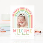 Anúncio de Nascimento do Rainbow Bliss Baby<br><div class="desc">Apresente seu pacote de alegria ao mundo com este anúncio de nascimento de na moda. Visite nosso site em www.berryberrysweet.com para na moda,  artigos de papelaria modernos e presentes personalizados.</div>