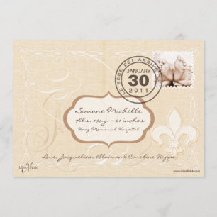 Anúncio de nascimento do romance chinês em francês