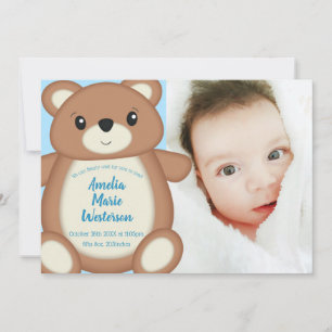 Anúncio de Nascimento do Urso Azul