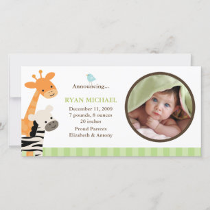 Anúncio de Nascimento dos Amigos Safari