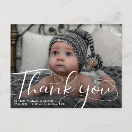 Anúncio de Nascimento e Obrigado Cartão Postal