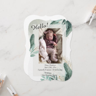 Anúncio de Nascimento Elegante