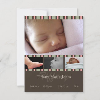 Anúncio de Nascimento em Faixa Rosa