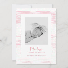 Anúncio de Nascimento em Lixa Rosa com Traço Cláss