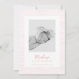 Anúncio de Nascimento em Lixa Rosa com Traço Cláss