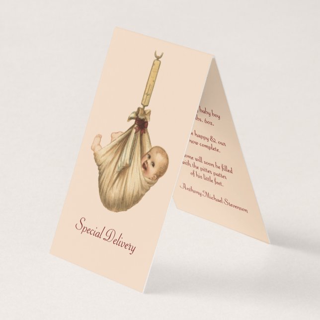 Anúncio de Nascimento "Entrega Especial" (Frente)