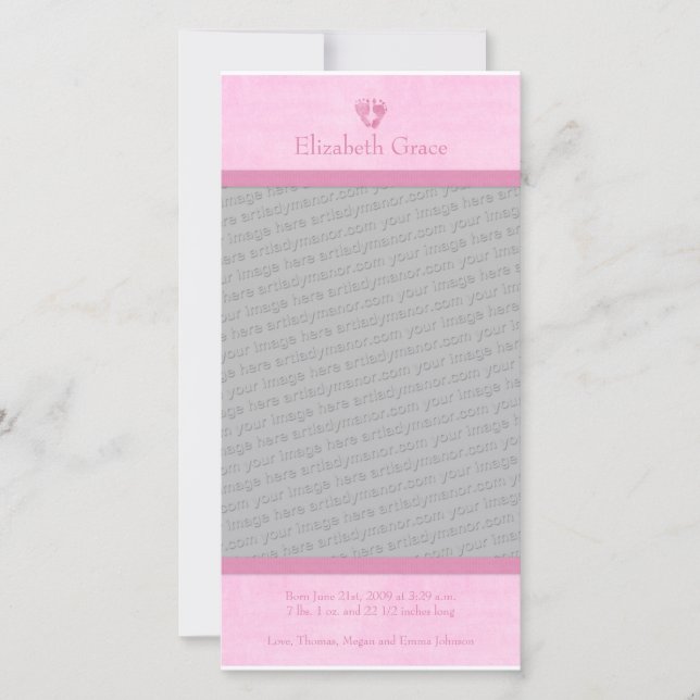 Anúncio de Nascimento Fotográfico (Frente)