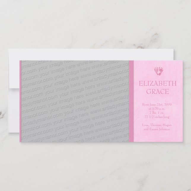 Anúncio de Nascimento Fotográfico (Frente)