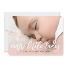 Anúncio de Nascimento Fotográfico de Nossa Meninin