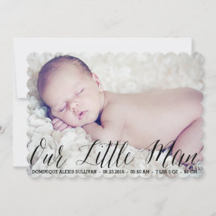 Anúncio de Nascimento Fotográfico do Nosso Pequeno