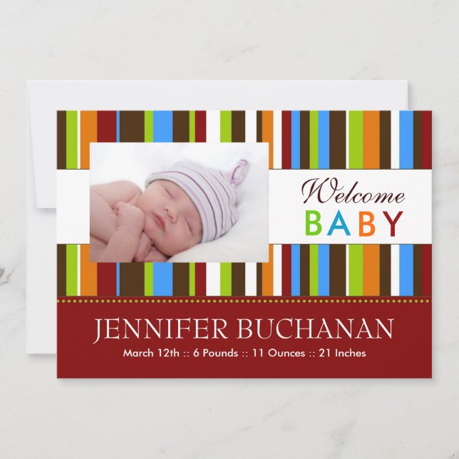 Anúncio de Nascimento Moderno (Frente)