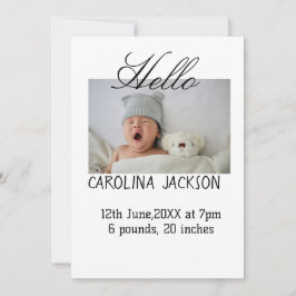 Anúncio de nascimento moderno da nova nascer