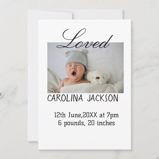 Anúncio de nascimento moderno da nova nascer (Frente)