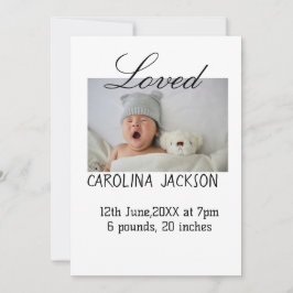 Anúncio de nascimento moderno da nova nascer