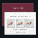 Anúncio de nascimento moderno simples com várias f<br><div class="desc">Cartão de anúncio de nascimento moderno simples com várias fotos. Com espaço para detalhes ou mensagem no verso.</div>