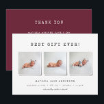 Anúncio de nascimento moderno simples com várias f<br><div class="desc">Melhor presente de sempre! Cartão de anúncio de nascimento moderno simples com várias fotos. Com espaço para detalhes ou mensagem no verso.</div>