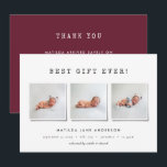 Anúncio de nascimento moderno simples com várias f<br><div class="desc">Melhor presente de sempre! Cartão de anúncio de nascimento moderno simples com várias fotos. Com espaço para detalhes ou mensagem no verso.</div>