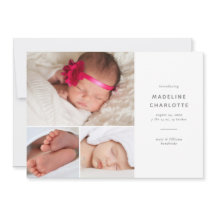 Anúncio de Nascimento Multifoto Moderno