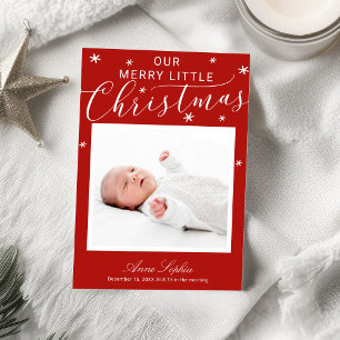 Anúncio de Nascimento Natal Foto Roteiro Fofo