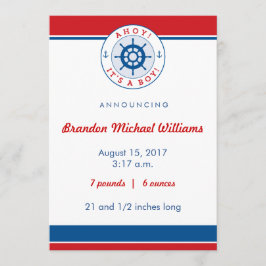 Anúncio de Nascimento Náutico, Garoto