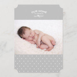 Anúncio de nascimento: nossa casa cresceu a dois p