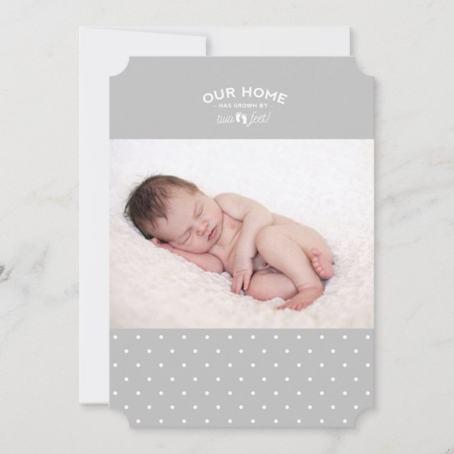 Anúncio de nascimento: nossa casa cresceu a dois p (Frente)