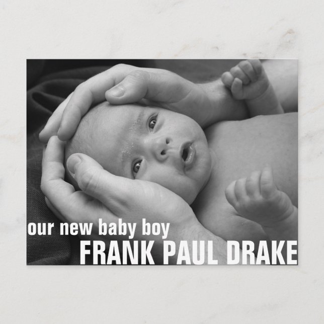 Anúncio de Nascimento Personalizável 2 (Frente)