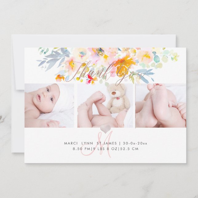 Anúncio de nascimento PixDezines+Chá Obrigado (Frente)