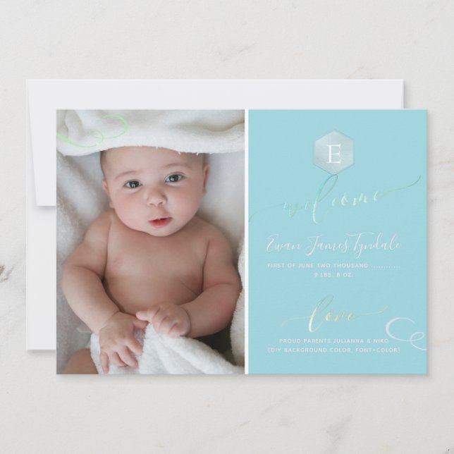 Anúncio de Nascimento PixDezines Favo de Mel, Meni (Frente)