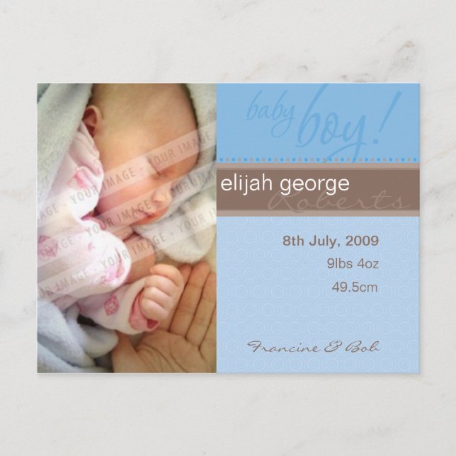 ANÚNCIO DE NASCIMENTO: pura alegria - rapaz (Frente)