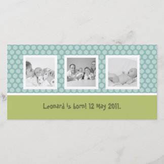 Anúncio de nascimento rápido com bolinhas bonitas