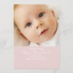 anúncio de nascimento rosa