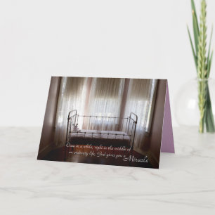 Anúncio de nascimento Vintage crib Girl