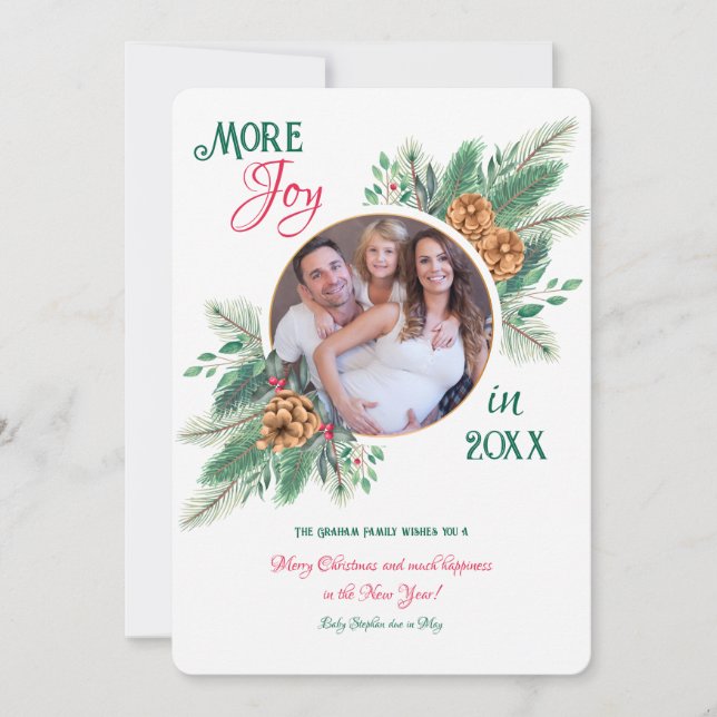 Anúncio de Natal de Gravidez (Frente)