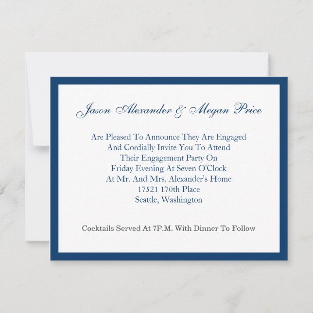 Anúncio de Noivado Clássico (Frente)