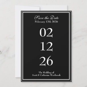 Anúncio de Noivado Classy Save the Date