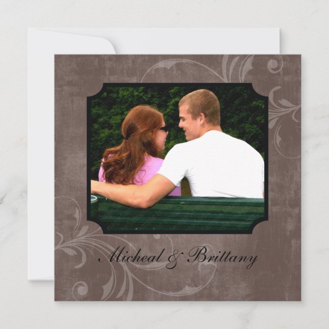 Anúncio de Noivado com Acento de Cacau (Frente)