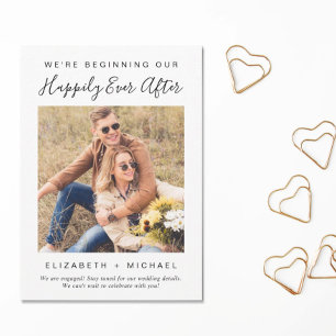 Anúncio de Noivado de Foto de Compromisso Moderno