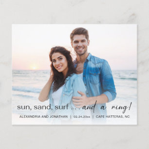 Anúncio de Noivado de Foto do Surf Sun Sea