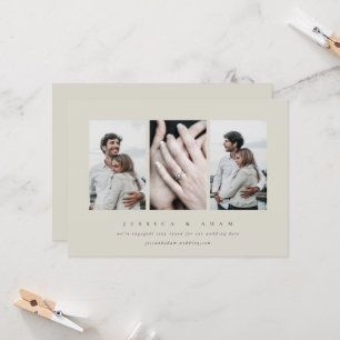 Anúncio de Noivado de Foto Mínimo 3 Elegante