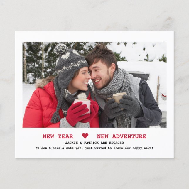 Anúncio de Noivado de Foto Russo do Orçamento (Frente)