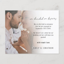 Anúncio de Noivado de Script de Foto de Orçamento