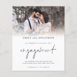 Anúncio de Noivado de Sobreposição de Fotos Orçame