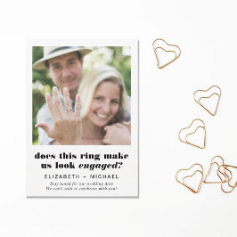 Anúncio de Noivado Engraçado com Foto Moderna