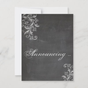 Anúncio de Noivado Floral de Lousa