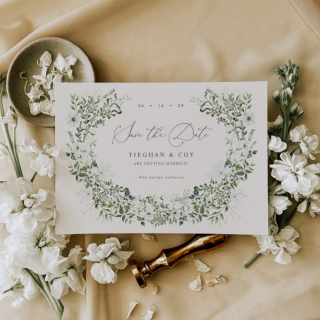 Anúncio de Noivado Save The Date Jardim Sábio Casa (Criador carregado)