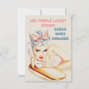 Anúncio de noivado único e engraçado